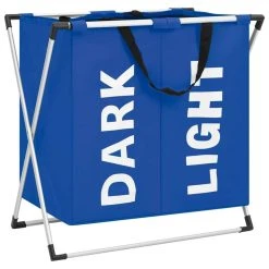 2-Section Laundry Sorter Blue