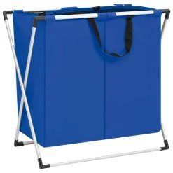 2-Section Laundry Sorter Blue -JIMMY Shop 2 Section Laundry Sorter Blue 461821 3