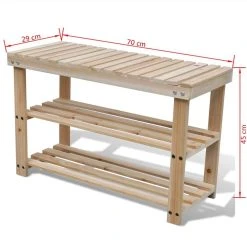 2-in-1 Shoe Rack With Bench Top Solid Fir Wood 5 2-in-1 Shoe Rack With Bench Top Solid Fir Wood -JIMMY Shop 2 in 1 Shoe Rack with Bench Top Solid Fir Wood 445284 2