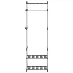 3-Tier Clothes Rack Silver 59x29x192 Cm Aluminium -JIMMY Shop 3 Tier Clothes Rack Silver 59x29x192 cm Aluminium 515409 2