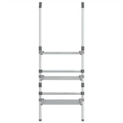 3-Tier Hanging Laundry Drying Rack Aluminium -JIMMY Shop 3 Tier Hanging Laundry Drying Rack Aluminium 515314 2
