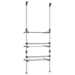 3-Tier Hanging Laundry Drying Rack Aluminium -JIMMY Shop 3 Tier Hanging Laundry Drying Rack Aluminium 515314 4
