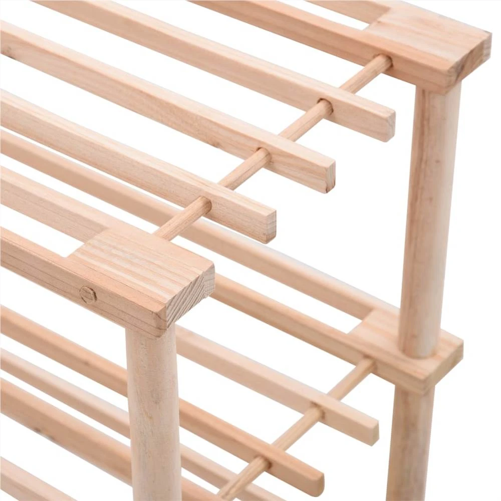 4-Tier Shoe Rack Solid Fir Wood 5 4-Tier Shoe Rack Solid Fir Wood - Image 5