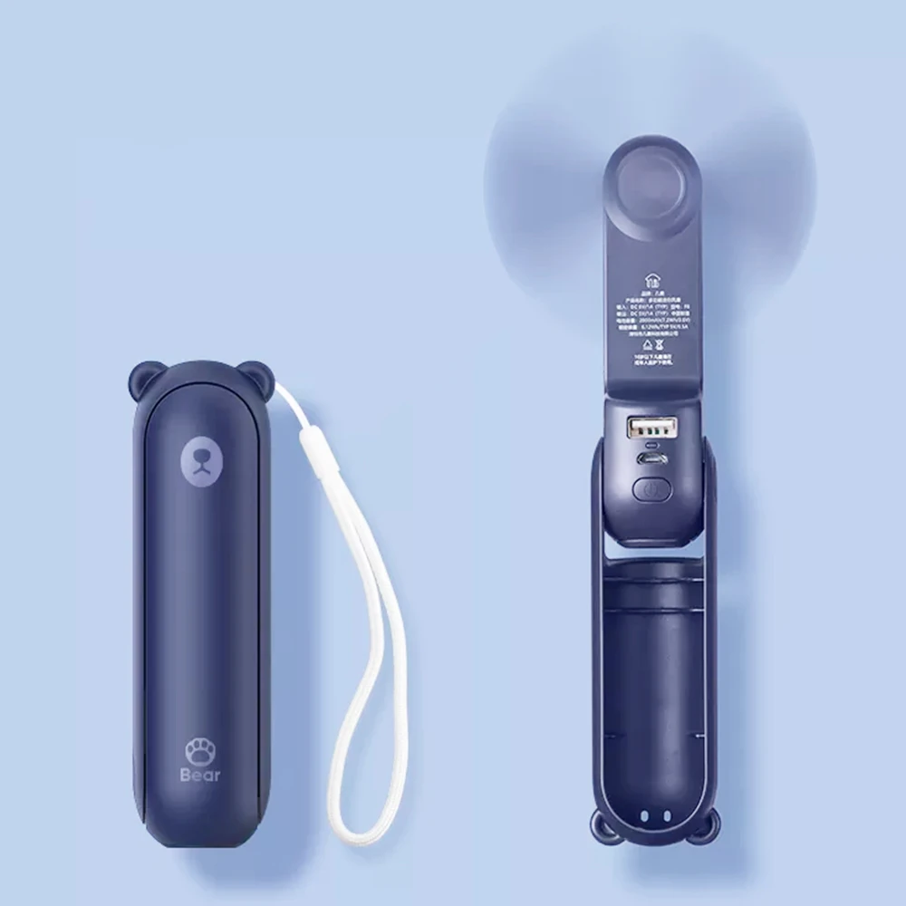 JISULIFE F8 Mini Fan Portable Fan 3 In 1 Multi-functional 2000mAh Bear USB Fan 1 JISULIFE F8 Mini Fan Portable Fan 3 In 1 Multi-functional 2000mAh Bear USB Fan