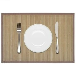 6 Bamboo Placemats 30 X 45 Cm Brown