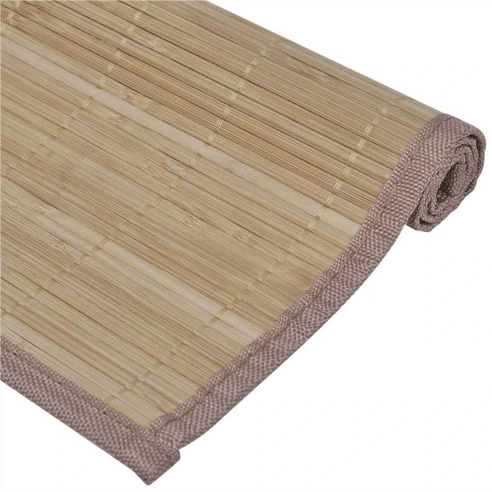 6 Bamboo Placemats 30 X 45 Cm Brown 4 6 Bamboo Placemats 30 X 45 Cm Brown - Image 4