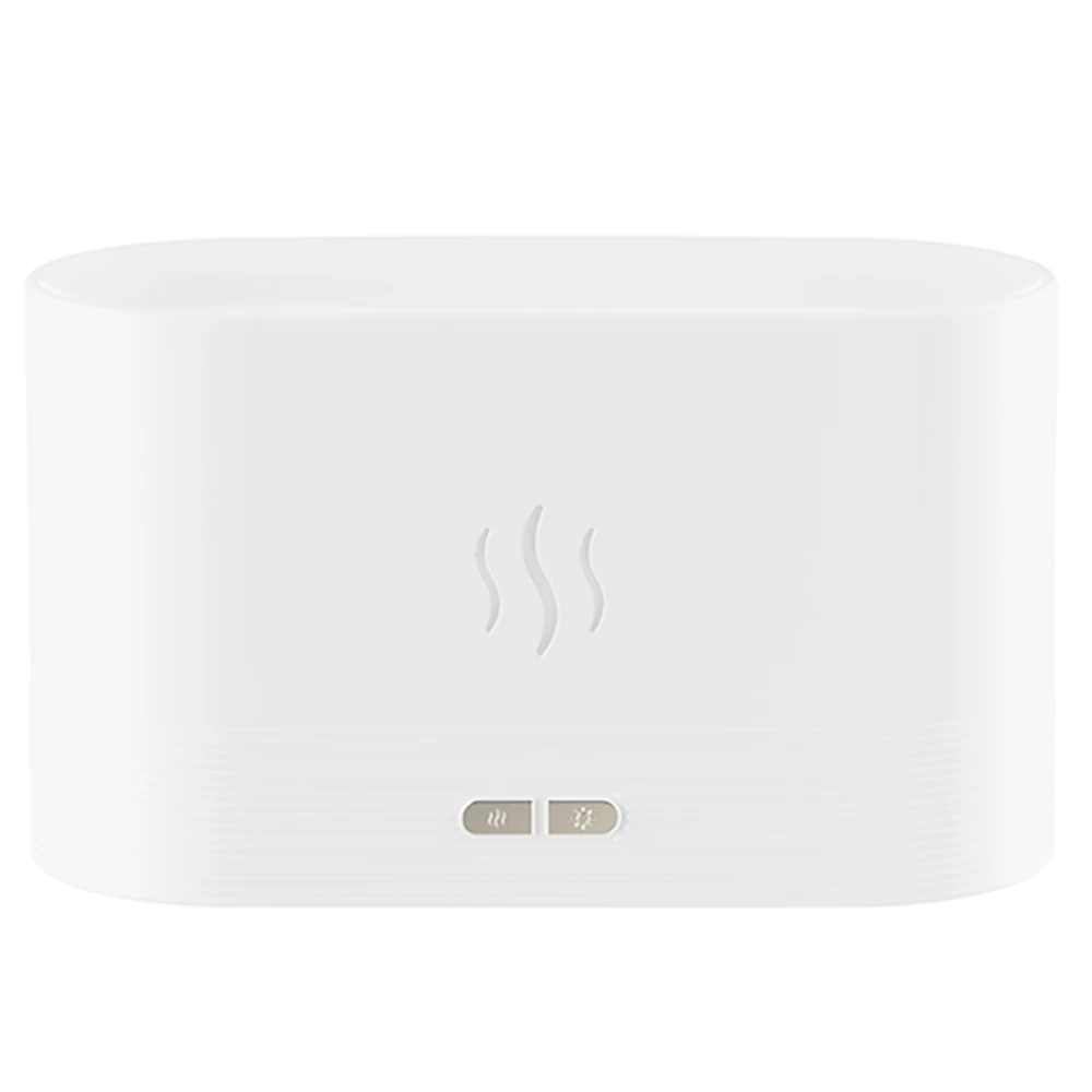 Aromatherapy Diffuser Simulation Flame Mist Humidifier USB Ultrasonic Cool Mist Aroma Essential For Home Office - White 2 Aromatherapy Diffuser Simulation Flame Mist Humidifier USB Ultrasonic Cool Mist Aroma Essential For Home Office - White - Image 2