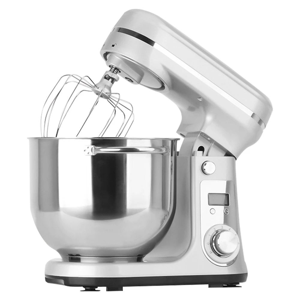 BioloMix BM601 1200W Kitchen Food Stand Mixer, Cream Egg Whisk, Cake Dough Kneader, 6L Capacity, Stainless Steel Bowl, 6-Speed, LED Display - Silver 1 BioloMix BM601 1200W Kitchen Food Stand Mixer, Cream Egg Whisk, Cake Dough Kneader, 6L Capacity, Stainless Steel Bowl, 6-Speed, LED Display - Silver
