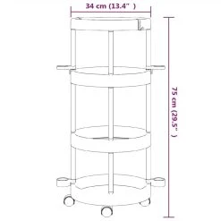 Cleaning Trolley With Storage Basket Aluminium -JIMMY Shop Cleaning Trolley with Storage Basket Aluminium 515412 5