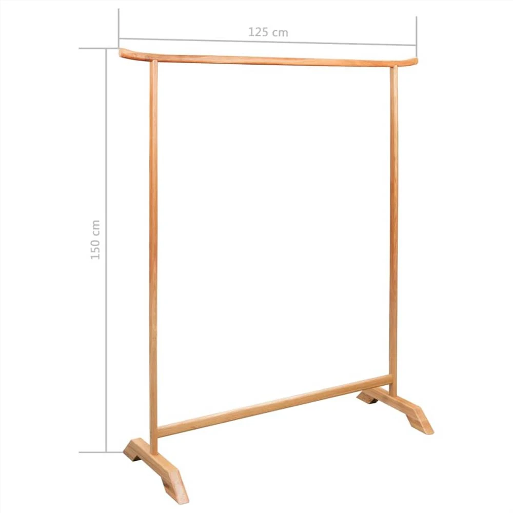 Clothes Rack 125x150 Cm Solid Oak Wood 6 Clothes Rack 125x150 Cm Solid Oak Wood - Image 6