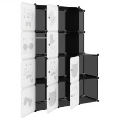 Cube Storage Cabinet For Kids With 10 Cubes Black PP 11 Cube Storage Cabinet For Kids With 10 Cubes Black PP -JIMMY Shop Cube Storage Cabinet for Kids with 10 Cubes Black PP 513477 5