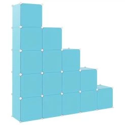 Cube Storage Cabinet For Kids With 15 Cubes Blue PP -JIMMY Shop Cube Storage Cabinet for Kids with 15 Cubes Blue PP 513726 4