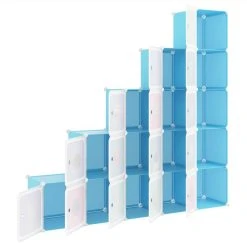 Cube Storage Cabinet For Kids With 15 Cubes Blue PP -JIMMY Shop Cube Storage Cabinet for Kids with 15 Cubes Blue PP 513726 5
