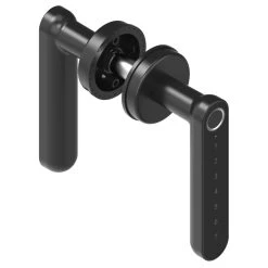 Exitec H03 Smart Fingerprint Key Lock With Biometric, Keyless Entry Mechanical Handle With Bluetooth, App Support, Multilingual, Left And Right, Compatible With 35-58mm Thickness For Main Door Entrance, Master Room, Home, Hotel, Apartment, School -JIMMY Shop Exitec H03 Smart Fingerprint Lock For 35 58mm Door Black 906666