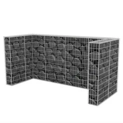 Gabion Triple Wheelie Bin Surround Steel 250x100x120 Cm -JIMMY Shop Gabion Triple Wheelie Bin Surround Steel 250x100x120 cm 444329 4