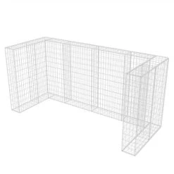 Gabion Triple Wheelie Bin Surround Steel 250x100x120 Cm -JIMMY Shop Gabion Triple Wheelie Bin Surround Steel 250x100x120 cm 444329 5