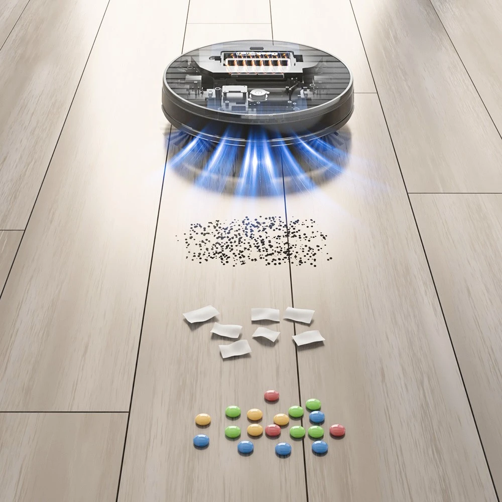 Geek Chef G6 Smart Robot Vacuum Cleaner, Ultra-Thin, 1800Pa Strong Suction, Automatic Self-Charging, 500ml Dustbin, 2600mAh Capacity, 100min Runtime, WiFi Connection, App Control 4 Geek Chef G6 Smart Robot Vacuum Cleaner, Ultra-Thin, 1800Pa Strong Suction, Automatic Self-Charging, 500ml Dustbin, 2600mAh Capacity, 100min Runtime, WiFi Connection, App Control - Image 4