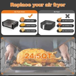 Geek Chef GTO23PB 7 In 1 Air Fryer Oven, 1700W Power, 6 Slice 24.5QT Air Fryer Toaster Oven Combo, 3 Rack Positions -JIMMY Shop Geek Chef GTO23PB 7 in 1 Air Fryer Oven 519102 4