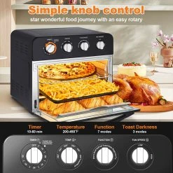 Geek Chef GTO23PB 7 In 1 Air Fryer Oven, 1700W Power, 6 Slice 24.5QT Air Fryer Toaster Oven Combo, 3 Rack Positions -JIMMY Shop Geek Chef GTO23PB 7 in 1 Air Fryer Oven 519102 5