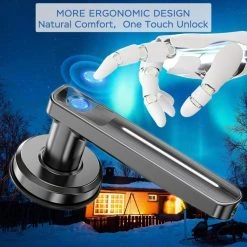 Geek Chef GeekTale L-B01 Fingerprint Door Lock With Handle, Biometric Smart Keyless Door Knob, Fit Left And Right Open Door -JIMMY Shop Geek Chef GeekTale L B01 Fingerprint Door Lock with Handle 519134 5
