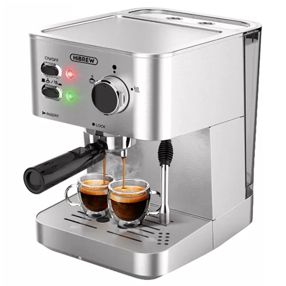 HiBREW H10 1050W Coffee Maker, 20 Bar Semi-Auto Coffee Machine, ESE Pod/Ground Coffee Espresso Maker, 1.5L Capacity 1 HiBREW H10 1050W Coffee Maker, 20 Bar Semi-Auto Coffee Machine, ESE Pod/Ground Coffee Espresso Maker, 1.5L Capacity