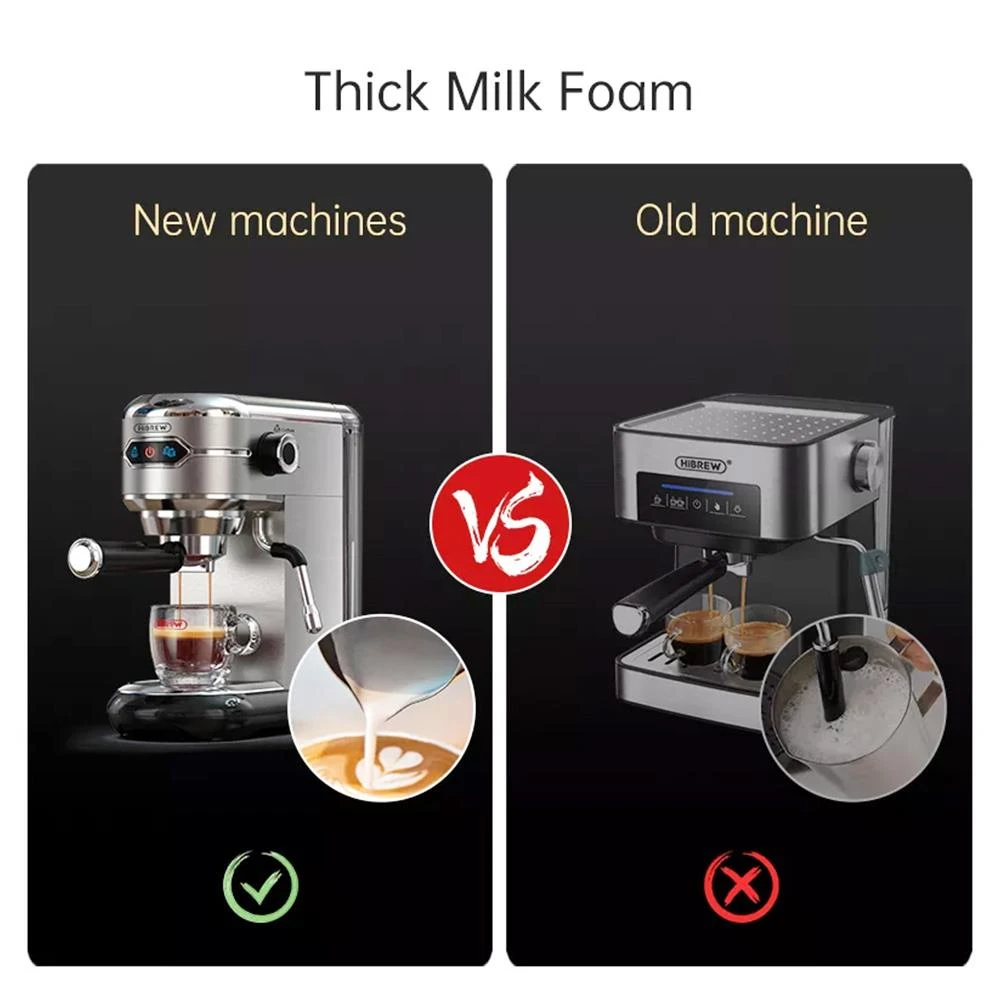 HiBREW H11 1450W Coffee Maker, 19 Bar Semi Automatic Espresso Machine, 1.1L Water Tank, ESE POD Powder Dual Use, Hot Water 3 HiBREW H11 1450W Coffee Maker, 19 Bar Semi Automatic Espresso Machine, 1.1L Water Tank, ESE POD Powder Dual Use, Hot Water - Image 3