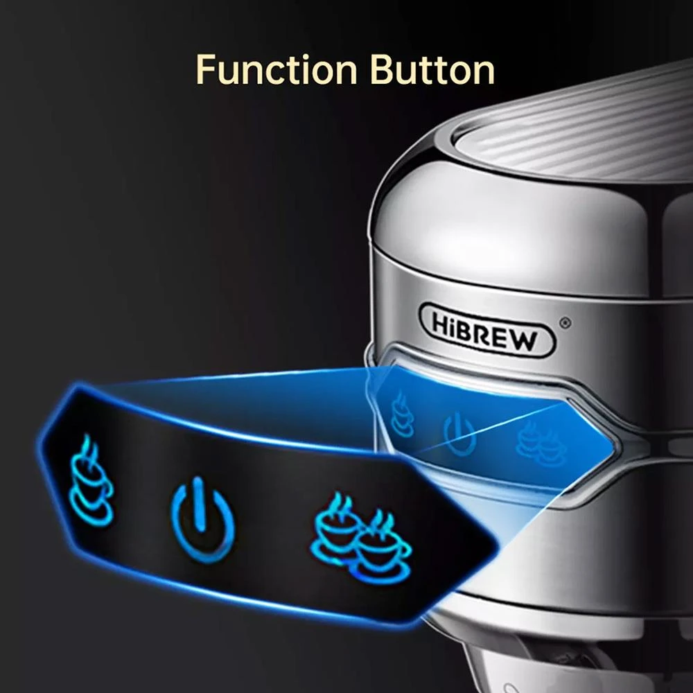 HiBREW H11 1450W Coffee Maker, 19 Bar Semi Automatic Espresso Machine, 1.1L Water Tank, ESE POD Powder Dual Use, Hot Water 4 HiBREW H11 1450W Coffee Maker, 19 Bar Semi Automatic Espresso Machine, 1.1L Water Tank, ESE POD Powder Dual Use, Hot Water - Image 4