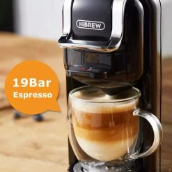HiBREW H2A 1450W Espresso Coffee Machine, 19 Bar Extraction, Hot/Cold 4-in-1 Multiple Capsule Coffee Maker - White -JIMMY Shop HiBREW H2A 1450W Espresso Coffee Machine White 508857 3