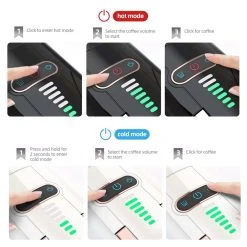 HiBREW H2B 5-in-1 Coffee Maker With Water Level Line, 1450W 19Bar Hot/Cold Capsule Coffee Machine, 600ml Water Tank - Black -JIMMY Shop HiBREW H2B 5 in 1 Coffee Maker Black 518143 5