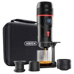 HiBREW H4 Portable Car Coffee Machine, 15 Bar Pressure, DC 12V Espresso Coffee Maker With Adapter Storage Bag Bracket
