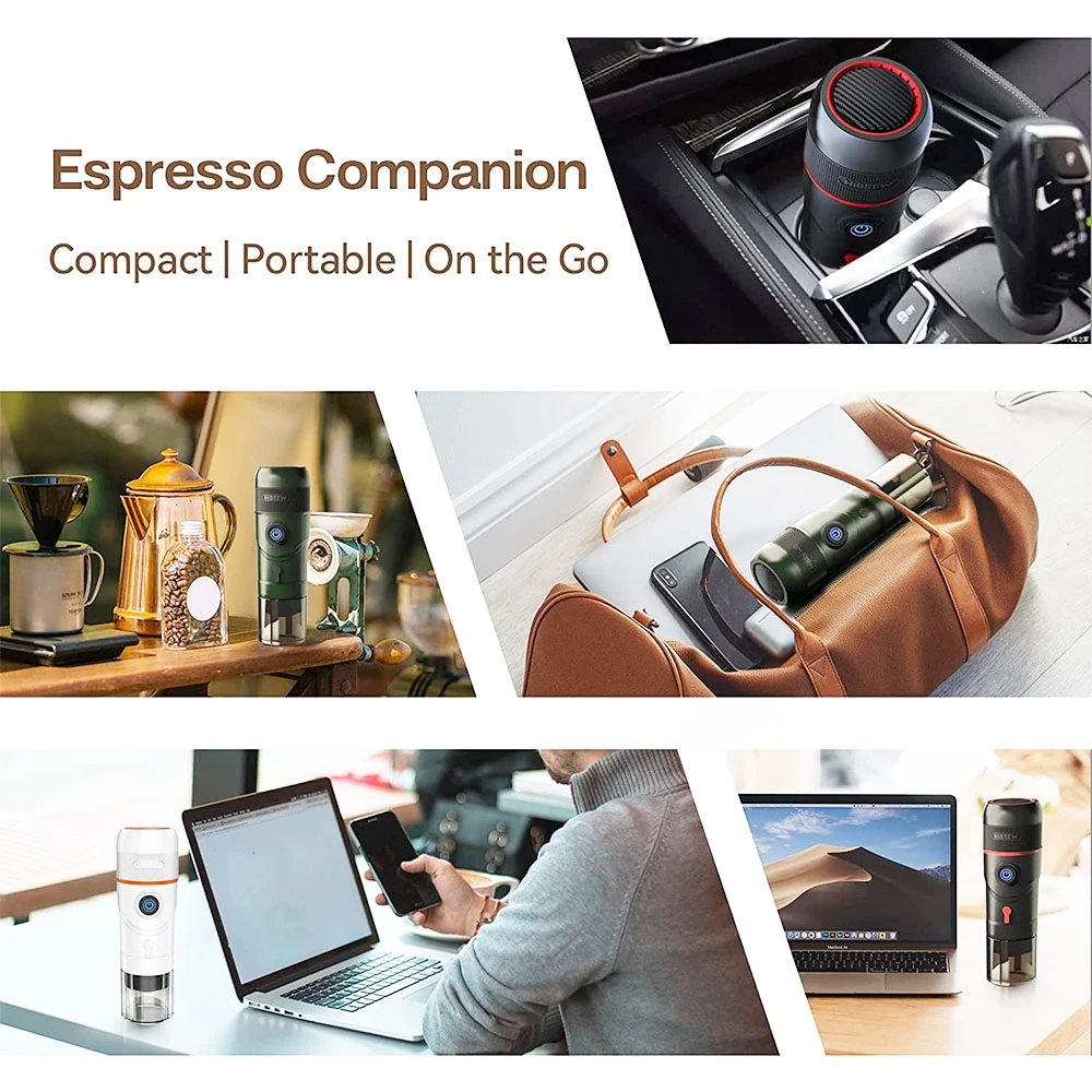 HiBREW H4 Portable Car Coffee Machine, 15 Bar Pressure, DC 12V Espresso Coffee Maker With Adapter Storage Bag Bracket 5 HiBREW H4 Portable Car Coffee Machine, 15 Bar Pressure, DC 12V Espresso Coffee Maker With Adapter Storage Bag Bracket - Image 5