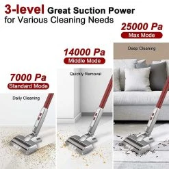 INSE S7 Cordless Vacuum Cleaner 220W Brushless Motor 25000Pa Suction With LED Headlight Up To 45 Mins Runtime - Red -JIMMY Shop INSE Cordless Vacuum Cleaner 25000 Pa 6 in 1 Stick Vacuum with High D 472757 1