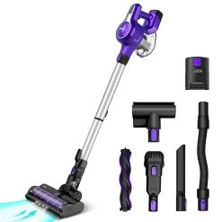 INSE S6 Cordless Handheld Vacuum Cleaner 25KPa Suction 250W Motor 1.2 Dust Box 2500 MAh Battery For Wood Floor, Carpet, Stair, Curtain, Car, Furniture - Purple