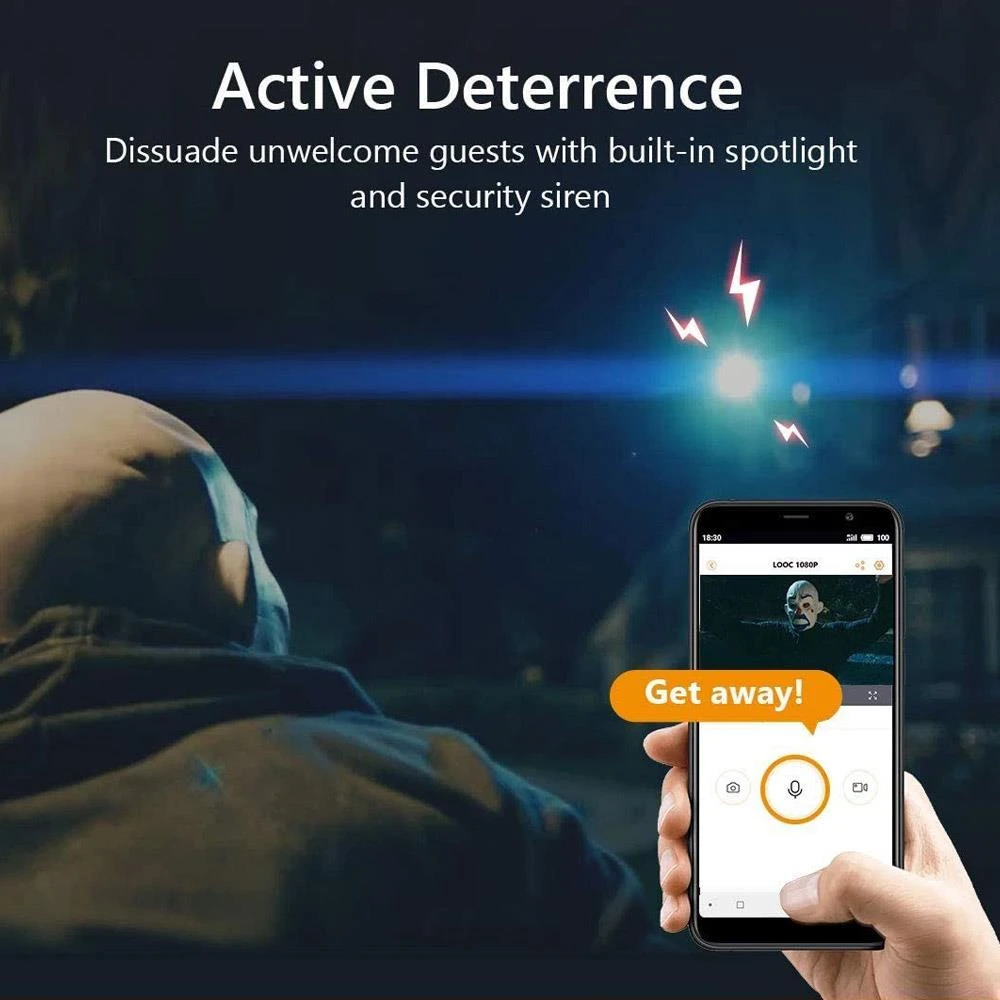 IMOU LOOC Weather Resistant Outdoor Security Camera 1080P, Night Vision, Active Deterrence, PIR Detection, Two-way Talk 2 IMOU LOOC Weather Resistant Outdoor Security Camera 1080P, Night Vision, Active Deterrence, PIR Detection, Two-way Talk - Image 2