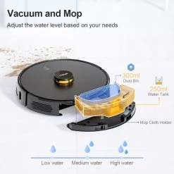 IMOU Robot Vacuum Cleaner With Intelligent Dust Collector Auto Dirt Disposal Master 2700pa Suction Power 3 In 1 Vacuuming Sweeping And Mopping LDS Laser Navigation Automatic Carpet Boost APP Control - Black -JIMMY Shop Imou Robot Vacuum Cleaner Auto Dirt Disposal Master 3000pa suction 480987 8