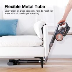 JIMMY H10 Pro Flexible Smart Handheld Cordless Vacuum Cleaner 245AW 26Kpa Suction Intelligent Dust Sensor 3000mAH Battery 90min Run Time 600ml Dust Cup LCD Screen With 6 LED Headlights - Silver -JIMMY Shop JIMMY H10 Pro Cordless Handheld Vacuum Cleaner EU Plug Silver 513803 4