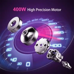 JIMMY JV12 Anti-mite Vacuum Cleaner 400W Strong Power Ultrasound UV-C Sterilization 220mm Widened Suction Port With Patented Composite Brush Roll Dual Cyclone & MIF Filter 0.4L Dust Cup - White -JIMMY Shop JIMMY JV12 Anti mite Vacuum Cleaner 499389 3