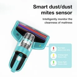JIMMY BX6 Handheld Anti-Mite Vacuum Cleaner 600W Suction Strong Tapping Ultrasonic & UV Sterilization Intelligent Dust Recognition 240mm Widened Suction Port 3 Modes Patented Composite Brush Roll 0.5L Dust Cup - Blue -JIMMY Shop Jimmy BX6 Handheld Anti Mite Vacuum Cleaner 498213 3