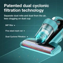 JIMMY BX6 Handheld Anti-Mite Vacuum Cleaner 600W Suction Strong Tapping Ultrasonic & UV Sterilization Intelligent Dust Recognition 240mm Widened Suction Port 3 Modes Patented Composite Brush Roll 0.5L Dust Cup - Blue -JIMMY Shop Jimmy BX6 Handheld Anti Mite Vacuum Cleaner 498213 4