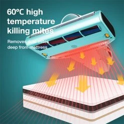 JIMMY BX7 Pro Anti-Mite Vacuum Cleaner 700W Powerful Motor UV-C Sterilization Killing 99.99% Bacteria 60 Celsius Constant High-Temperature Intelligent Dust Recognition 3 Modes LED Display For Bed, Pet Hair, Sofa, Clothing - Blue -JIMMY Shop Jimmy BX7 Pro Handheld Anti mite Vacuum Cleaner 498211 2