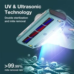 JIMMY BX7 Pro Anti-Mite Vacuum Cleaner 700W Powerful Motor UV-C Sterilization Killing 99.99% Bacteria 60 Celsius Constant High-Temperature Intelligent Dust Recognition 3 Modes LED Display For Bed, Pet Hair, Sofa, Clothing - Blue -JIMMY Shop Jimmy BX7 Pro Handheld Anti mite Vacuum Cleaner 498211 3