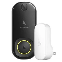 Kangaroo A0008 Smart WiFi Camera Doorbell With Chime, Infrared Night Vision, Motion Detection, Battery Powered US Plug