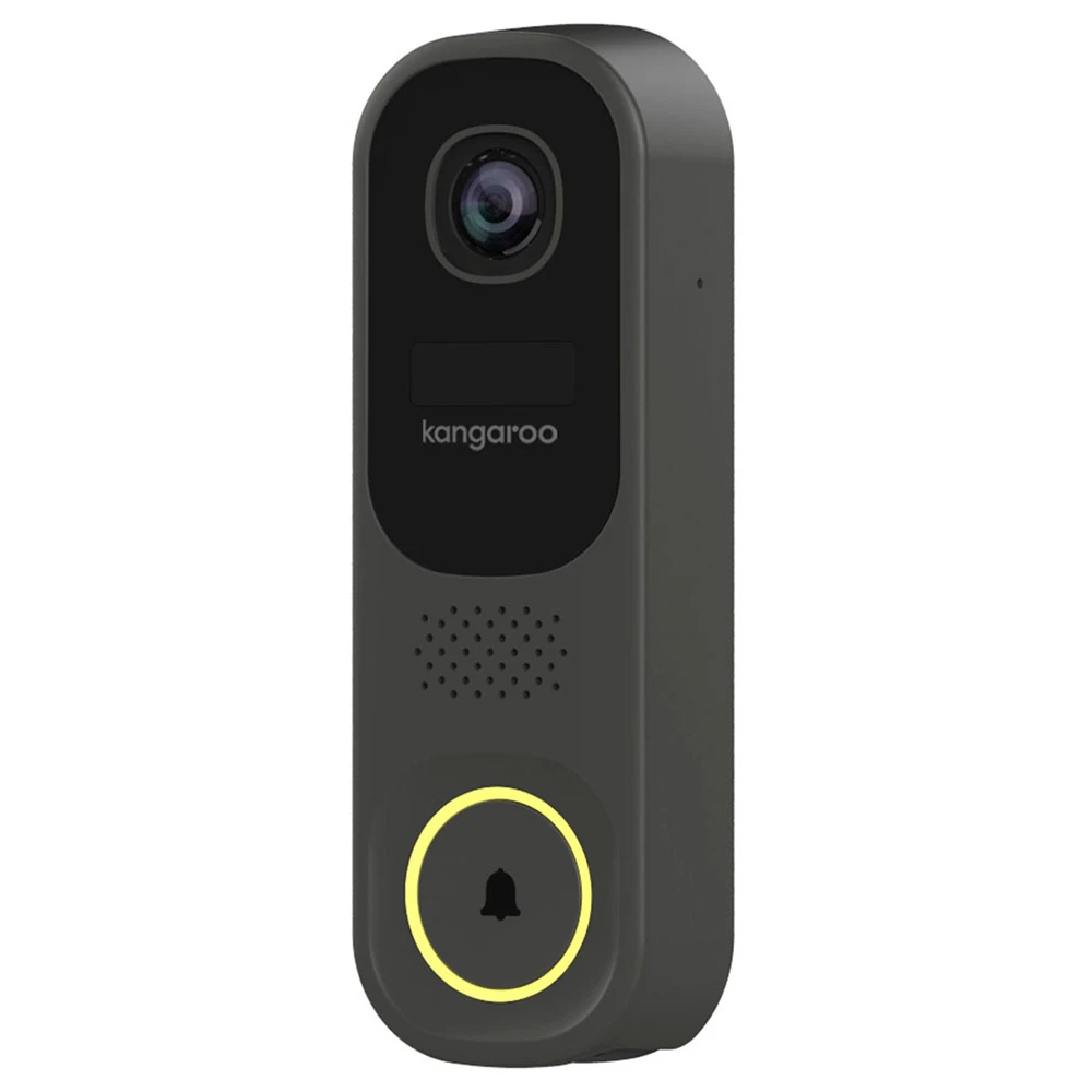 Kangaroo B0010 Smart WiFi Camera Doorbell With Chime, Color Night Vision, Two-Way Talk, On-demand Livestream, Rechargeable Batteries Powered - Black 2 Kangaroo B0010 Smart WiFi Camera Doorbell With Chime, Color Night Vision, Two-Way Talk, On-demand Livestream, Rechargeable Batteries Powered - Black - Image 2