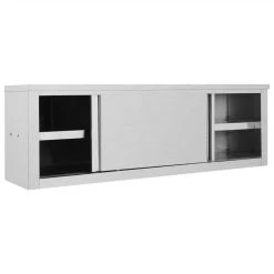 Kitchen Wall Cabinet With Sliding Doors 150x40x50 Cm Stainless Steel 10 Kitchen Wall Cabinet With Sliding Doors 150x40x50 Cm Stainless Steel -JIMMY Shop Kitchen Wall Cabinet with Sliding Doors 150x40x50 cm Stainless Steel 443357 4