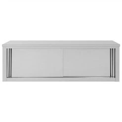 Kitchen Wall Cabinet With Sliding Doors 150x40x50 Cm Stainless Steel 11 Kitchen Wall Cabinet With Sliding Doors 150x40x50 Cm Stainless Steel -JIMMY Shop Kitchen Wall Cabinet with Sliding Doors 150x40x50 cm Stainless Steel 443357 5