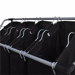 Laundry Sorter With 4 Bags Black Grey -JIMMY Shop Laundry sorter with 4 bags black grey 449091 2