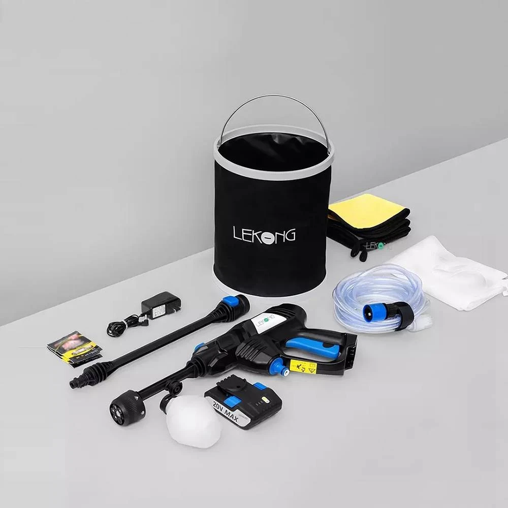 Lekong Lithium Battery High-Pressure Cleaning Gun Wireless Portable Handheld Car Washing Gun From Xiaomi Youpin - Blue & Black 6 Lekong Lithium Battery High-Pressure Cleaning Gun Wireless Portable Handheld Car Washing Gun From Xiaomi Youpin - Blue & Black - Image 6