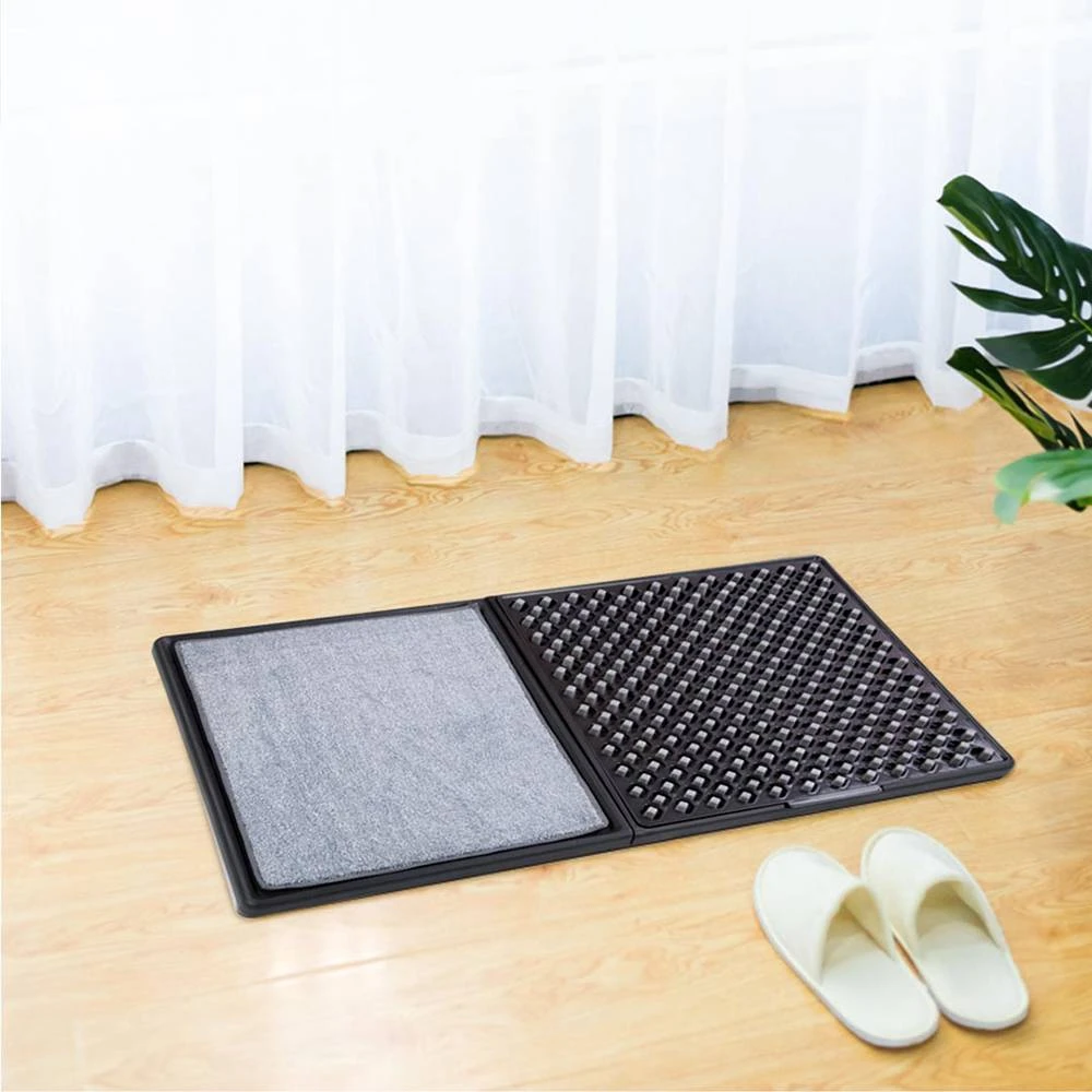Lofans Decontamination Floor Mat Set 3D Edition CS-627 Combination Pack Add Disinfectant Sterilization Non-slip Tight Sole Home Cleaning - Black 2 Lofans Decontamination Floor Mat Set 3D Edition CS-627 Combination Pack Add Disinfectant Sterilization Non-slip Tight Sole Home Cleaning - Black - Image 2