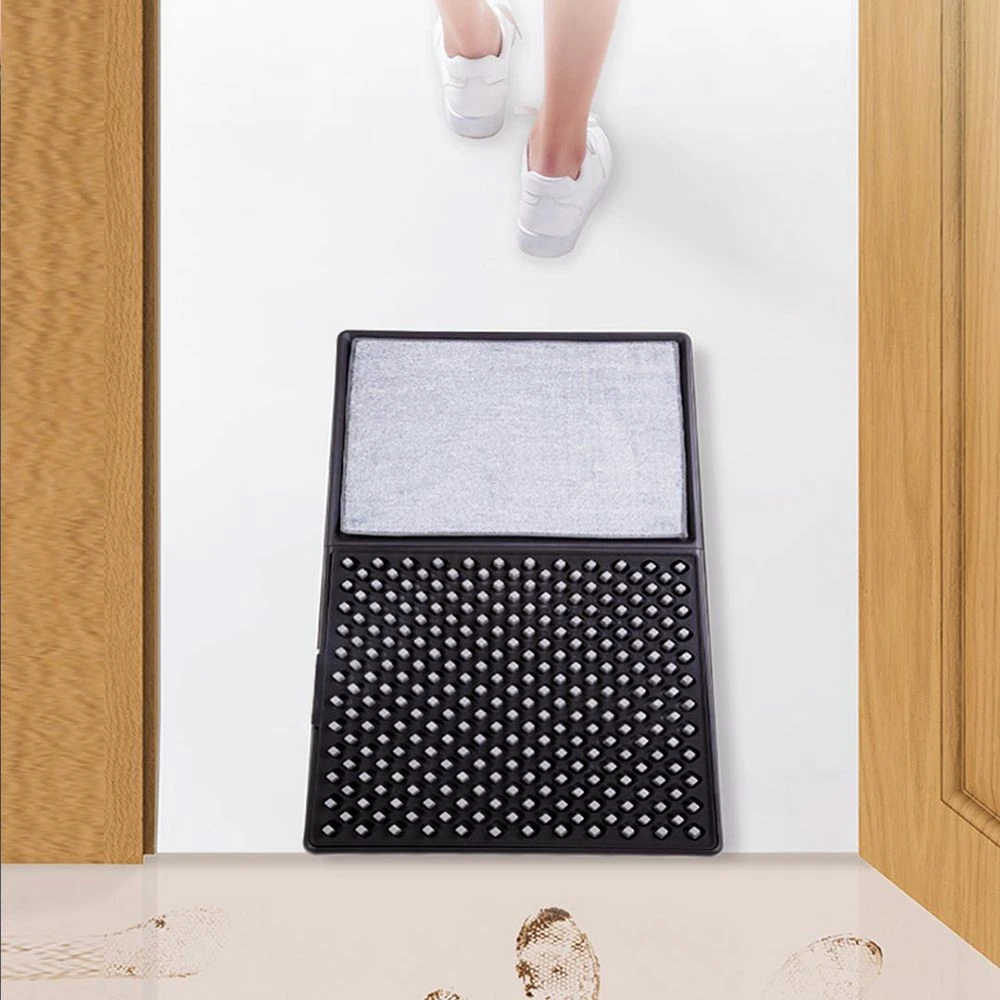 Lofans Decontamination Floor Mat Set 3D Edition CS-627 Combination Pack Add Disinfectant Sterilization Non-slip Tight Sole Home Cleaning - Black 3 Lofans Decontamination Floor Mat Set 3D Edition CS-627 Combination Pack Add Disinfectant Sterilization Non-slip Tight Sole Home Cleaning - Black - Image 3