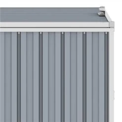 Quadruple Garbage Bin Shed Grey 286x81x121 Cm Steel -JIMMY Shop Quadruple Garbage Bin Shed Grey 286x81x121 cm Steel 492850 2